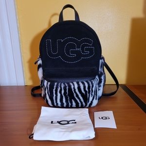 UGG Dannie II Mini Sheepskin Zebra Backback